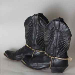🍒Vintage Black Cowboy Boots🍒